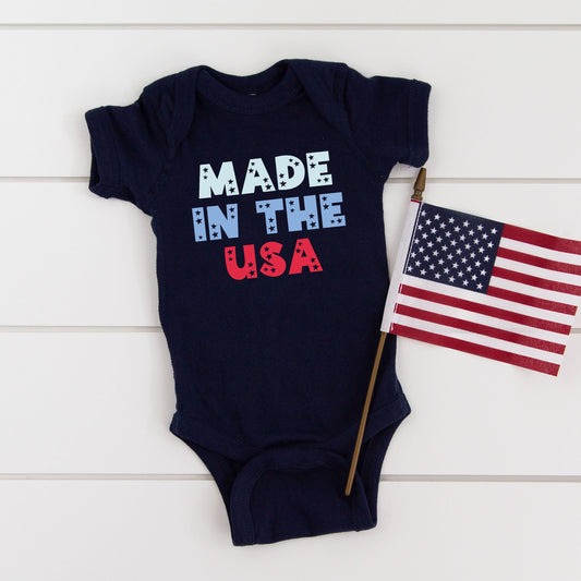Made In The USA Pastel | Baby Graphic Short Sleeve Bodysuit