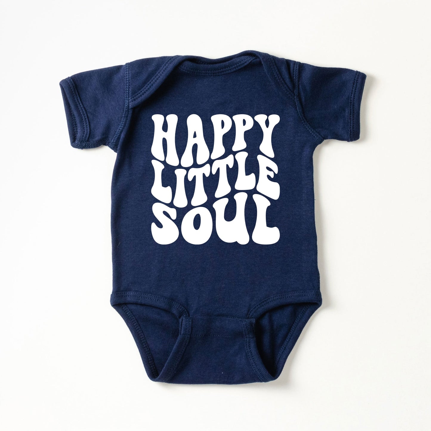 Happy Little Soul Wavy | Baby Graphic Short Sleeve Bodysuit