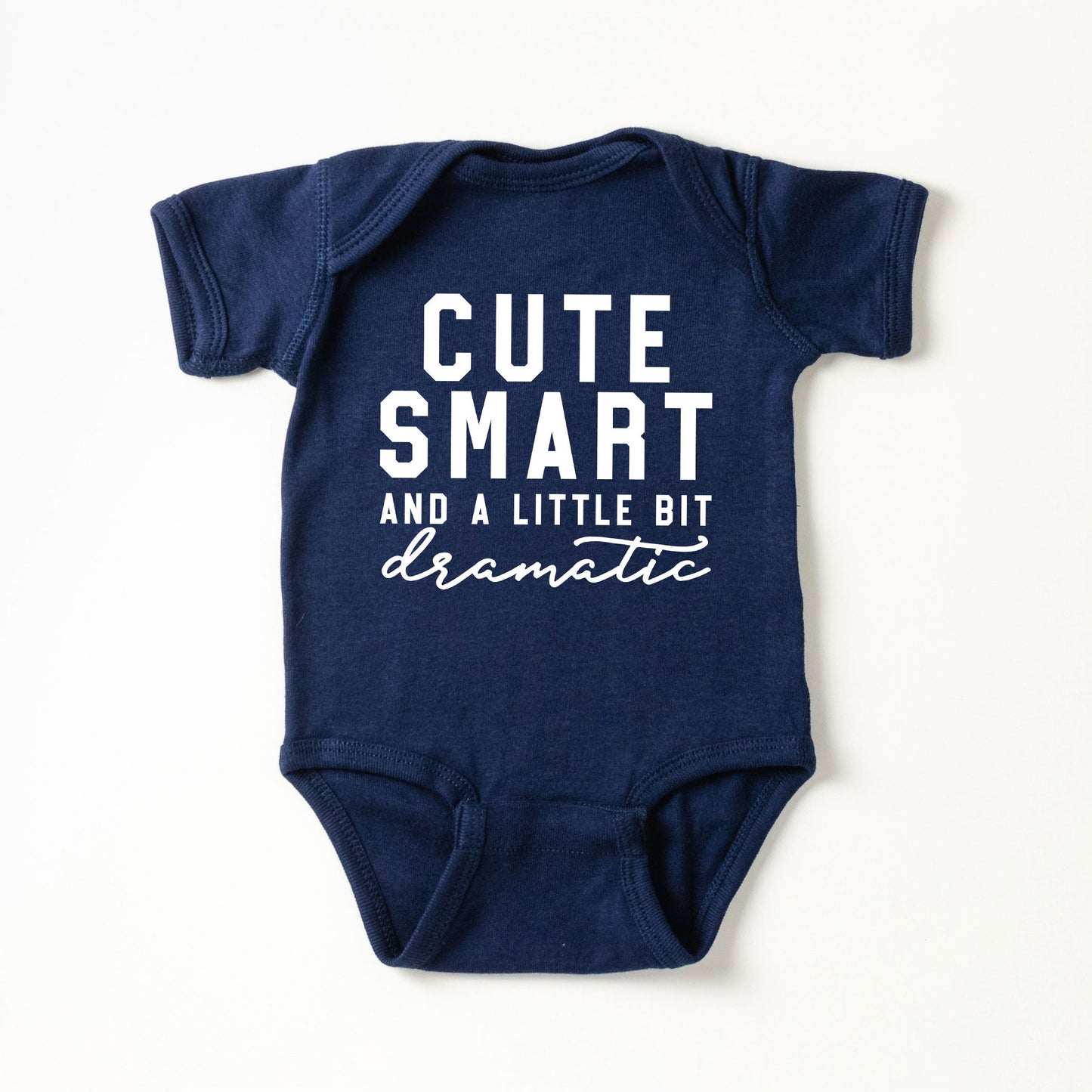 Cute Smart Dramatic | Baby Graphic Short Sleeve Bodysuit