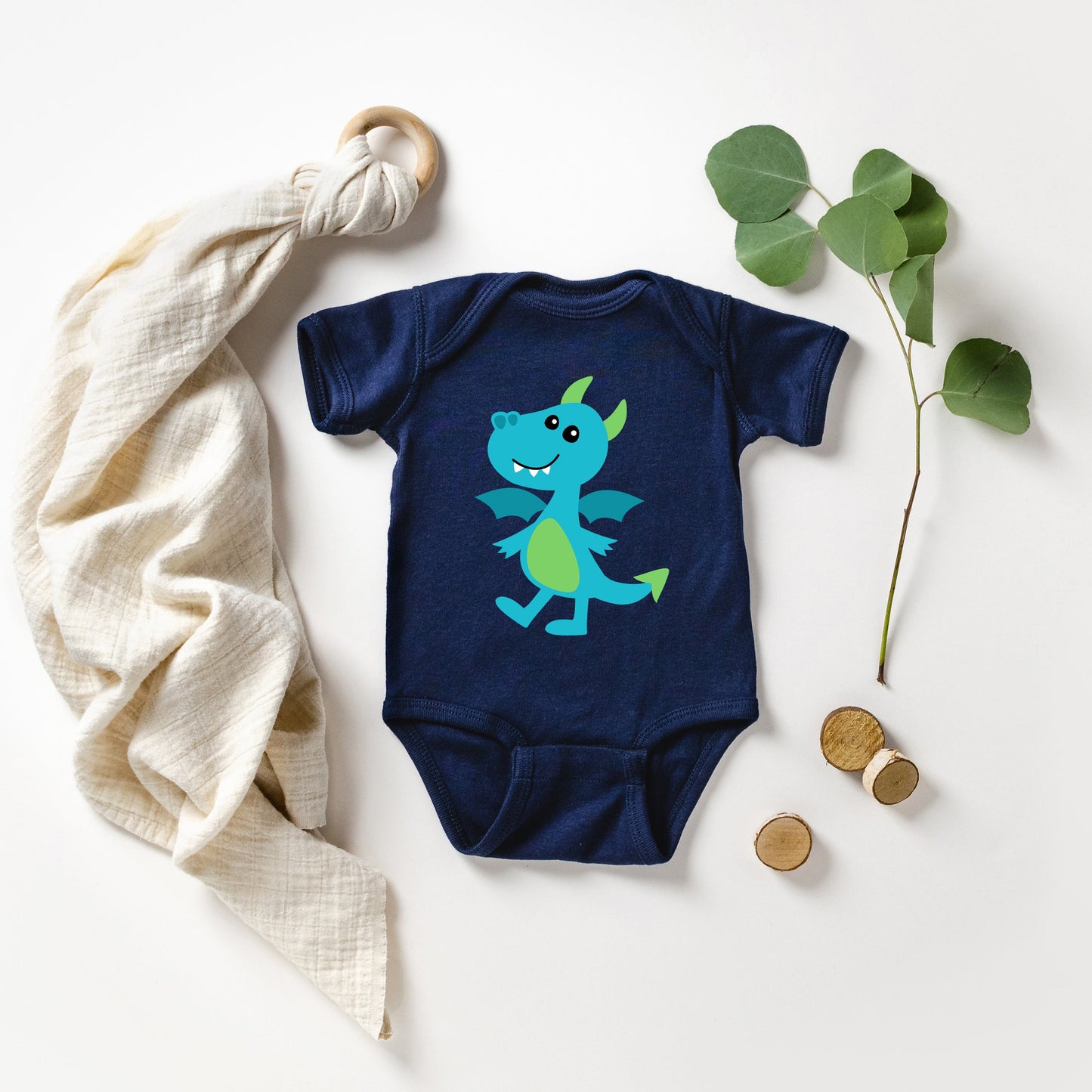Blue Dragon | Baby Graphic Short Sleeve Bodysuit