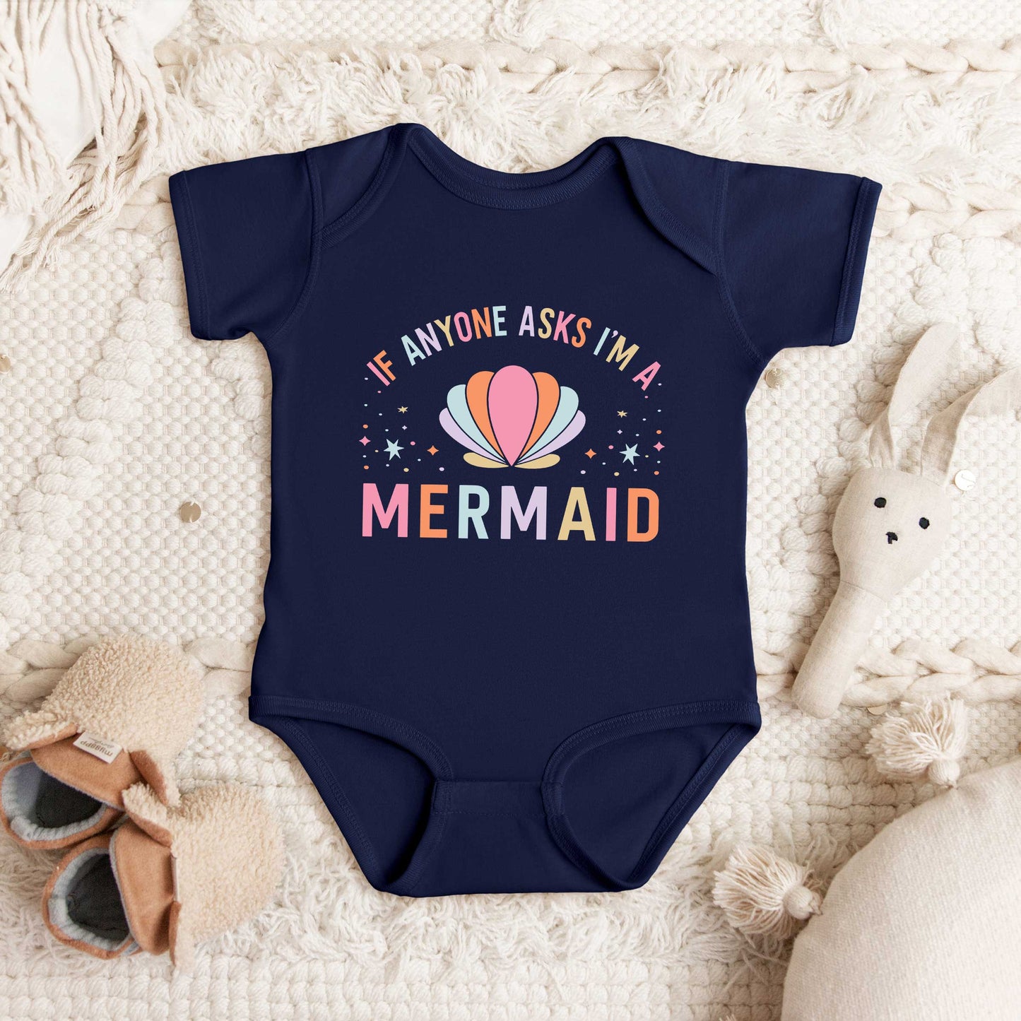 I'm A Mermaid | Baby Graphic Short Sleeve Bodysuit