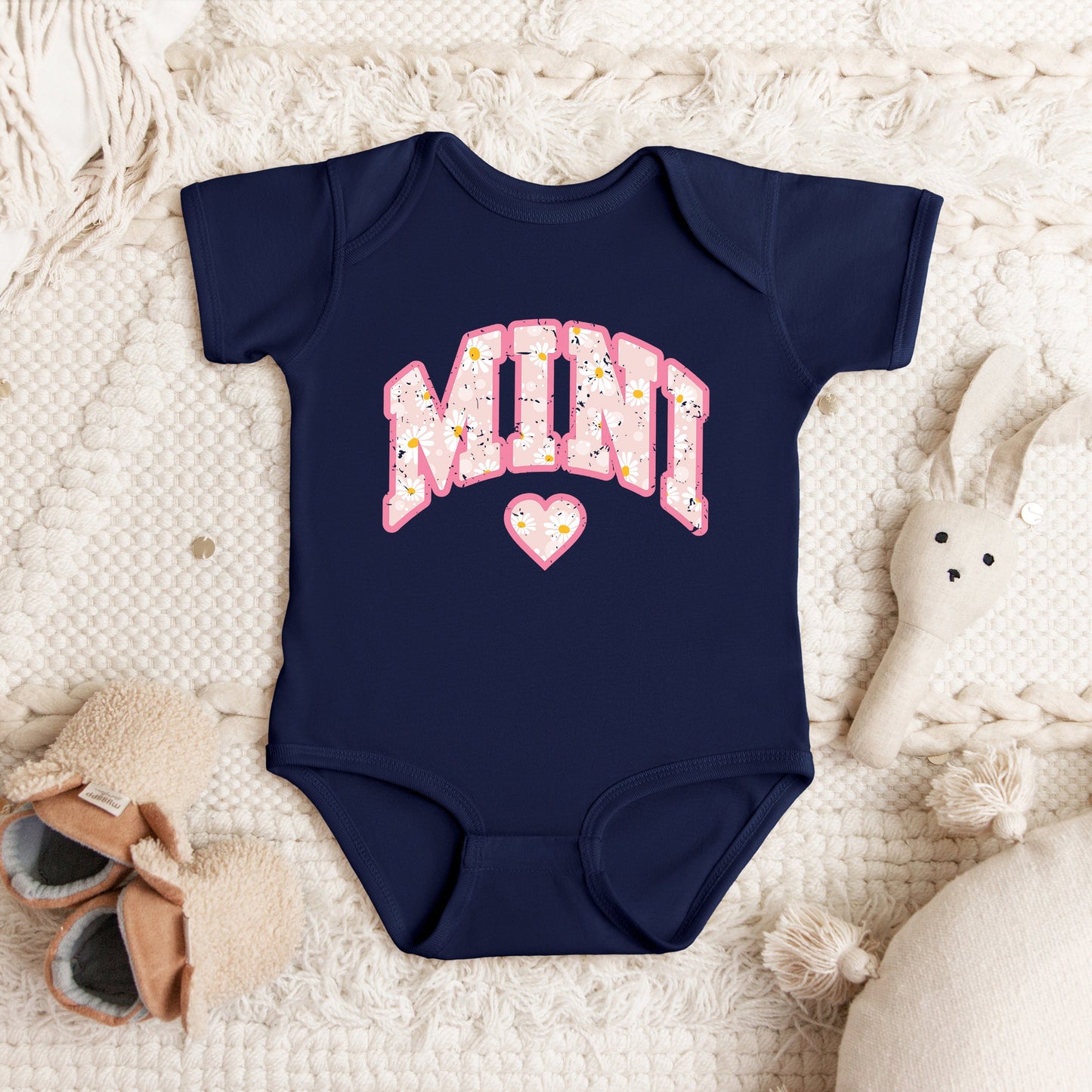 Mini Curved Floral | Baby Graphic Short Sleeve Bodysuit