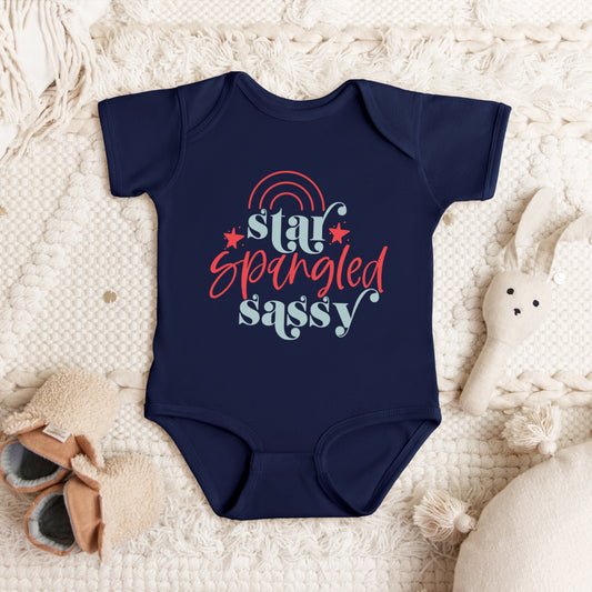 Star Spangled Sassy | Baby Graphic Short Sleeve Bodysuit