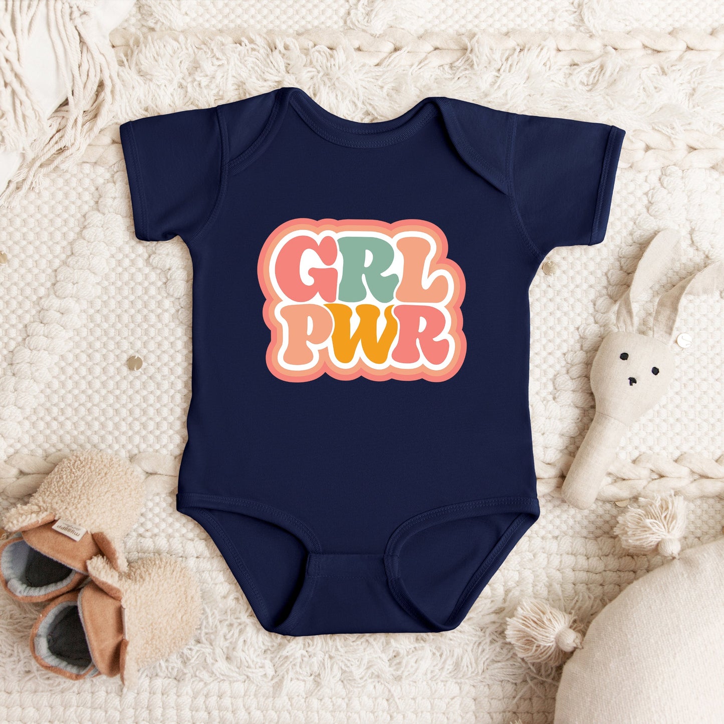 Girl Power Retro | Baby Graphic Short Sleeve Bodysuit