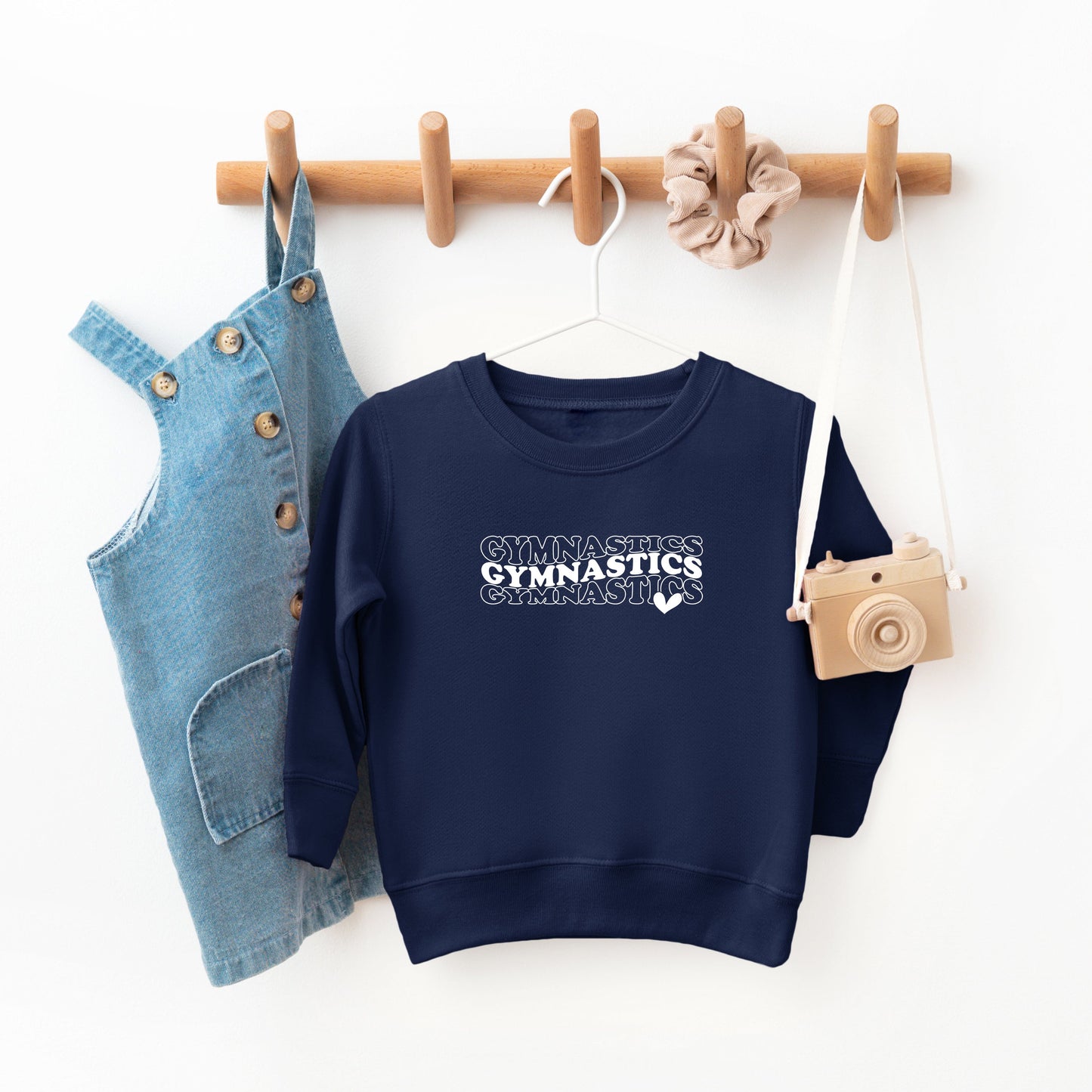 Gymnastics Stacked Heart | Toddler Sweatshirt