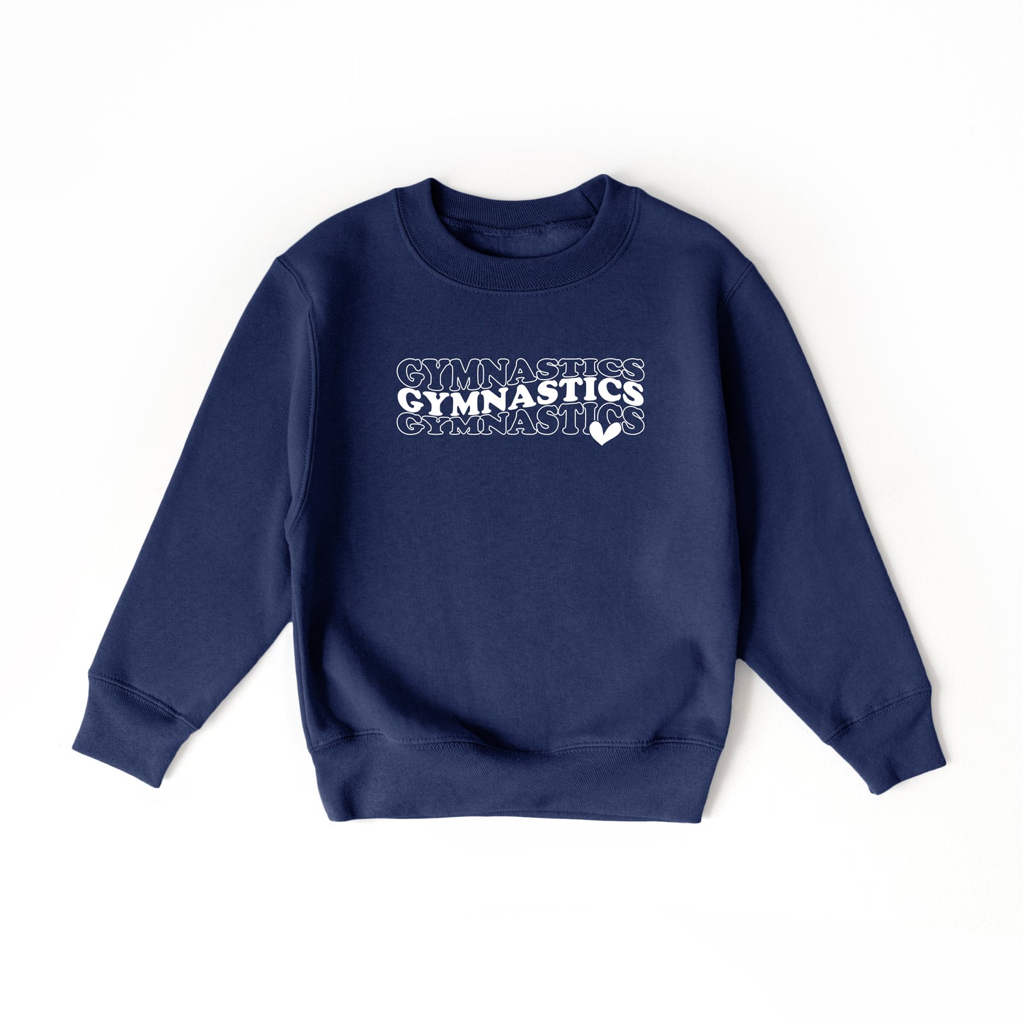 Gymnastics Stacked Heart | Youth Sweatshirt