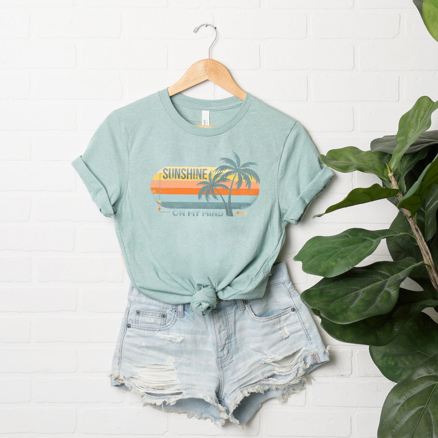 Sunshine On My Mind Stripes | Short Sleeve Graphic Tee