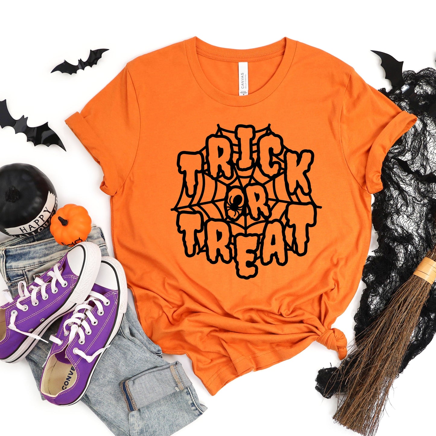 Trick Or Treat Web | Short Sleeve Crew Neck