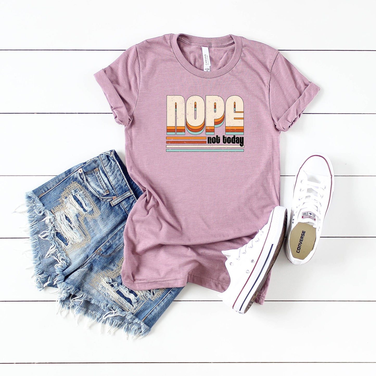 Retro Nope Not Today | Short Sleeve Graphic Tee
