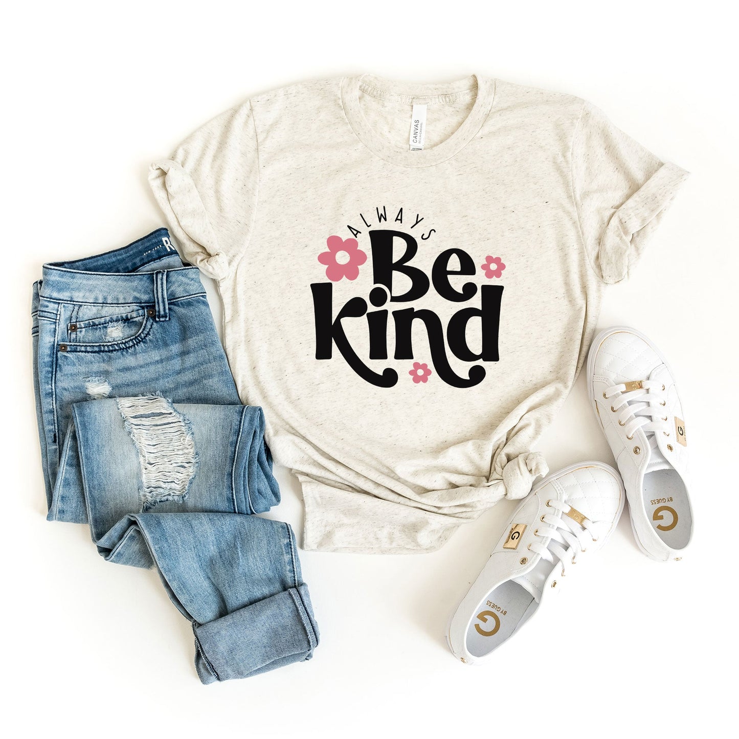 Always Be Kind Flowers | Short Sleeve Graphic Tee