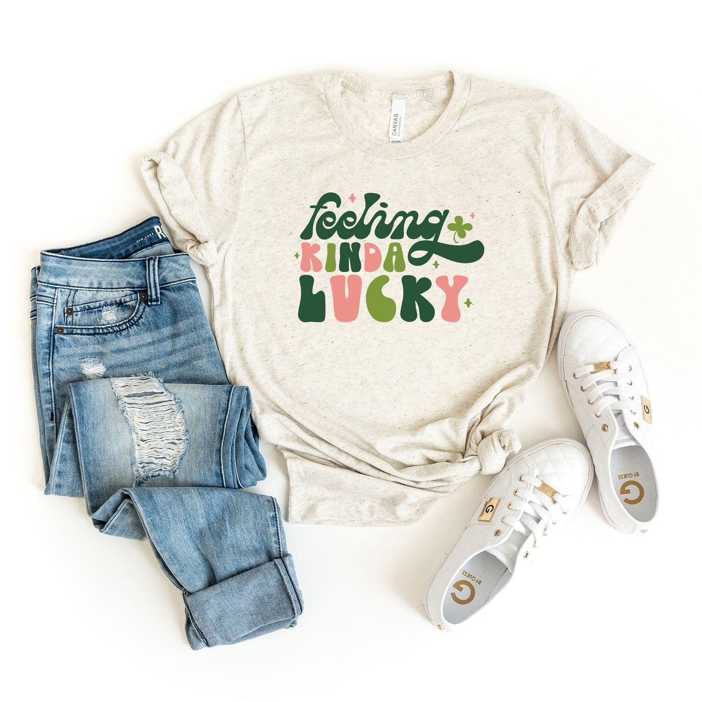 Feeling Kinda Lucky Colorful | Short Sleeve Graphic Tee