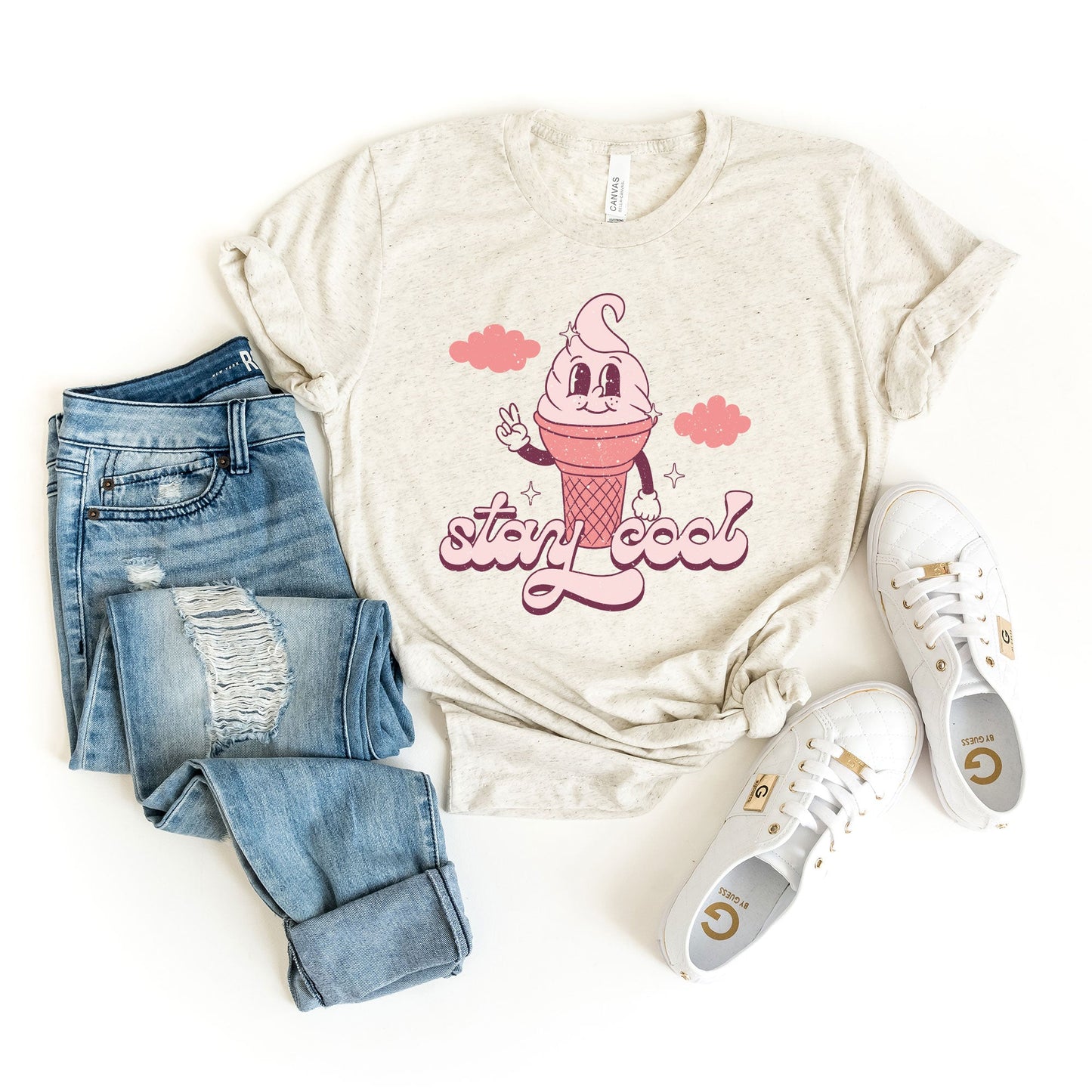 Stay Cool Ice Cream Cone | Short Sleeve Graphic Tee
