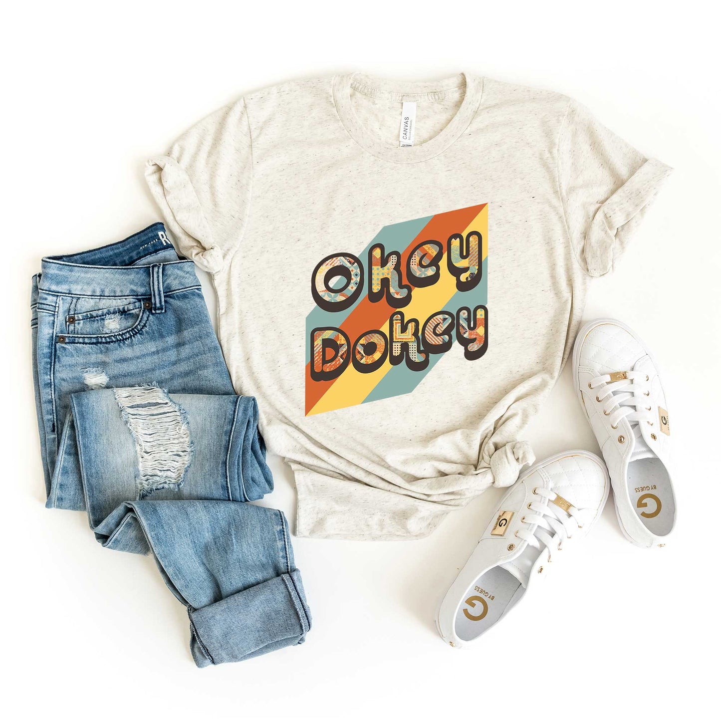 Okey Dokey Colorful | Short Sleeve Graphic Tee