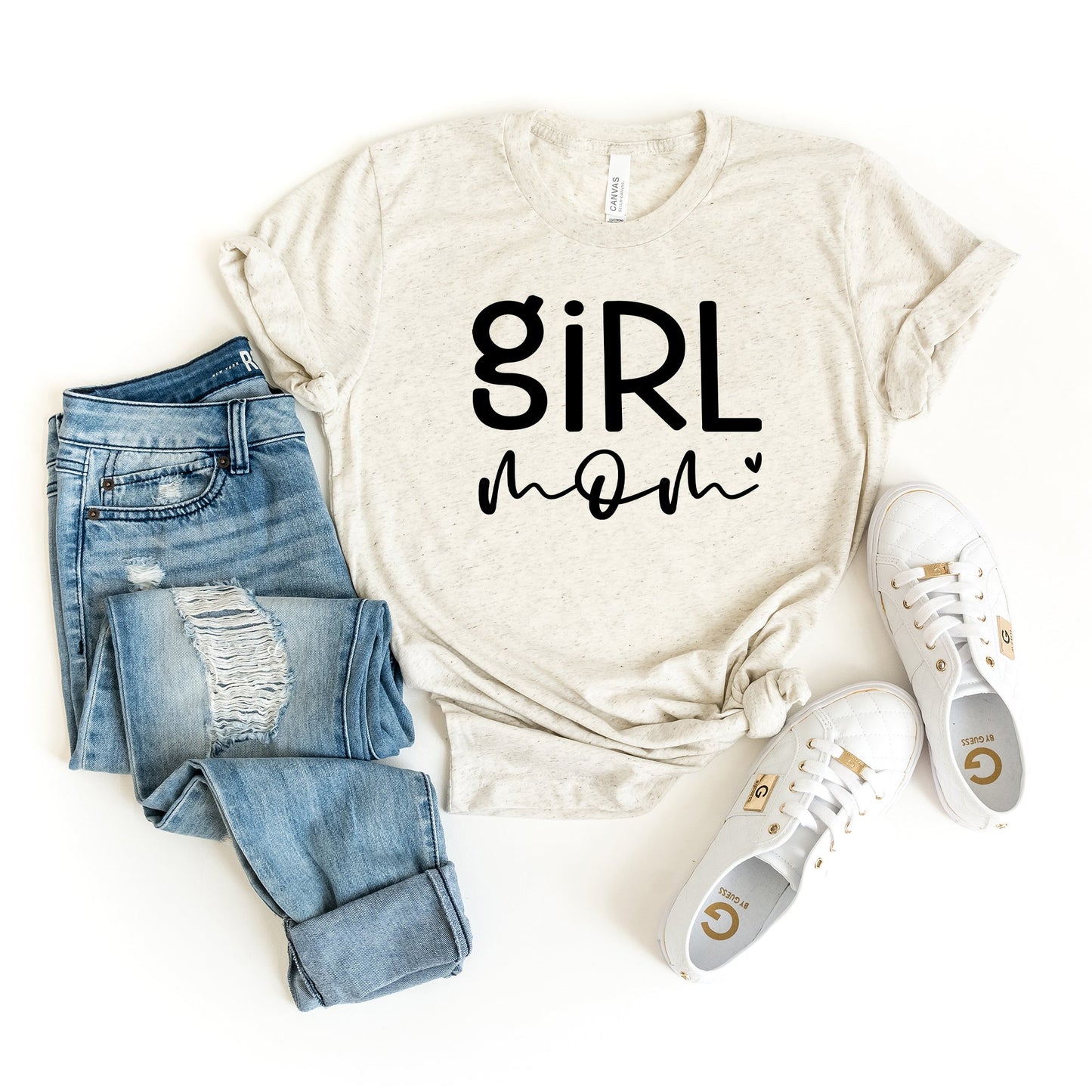 Girl Mom Heart | Short Sleeve Graphic Tee