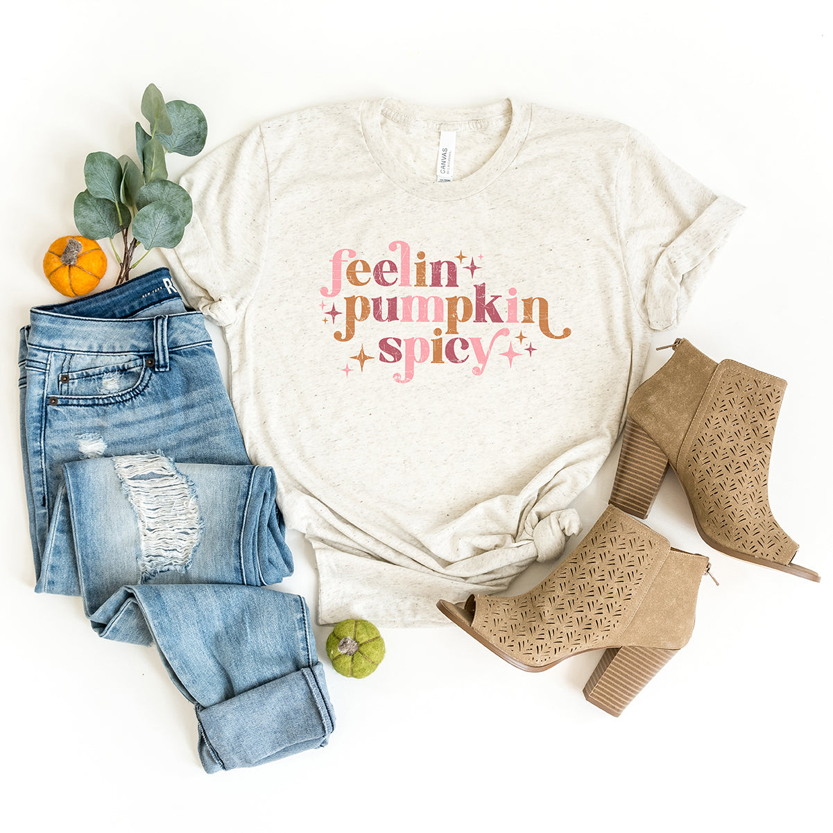 Feelin Pumpkin Spicy | Short Sleeve Crew Neck
