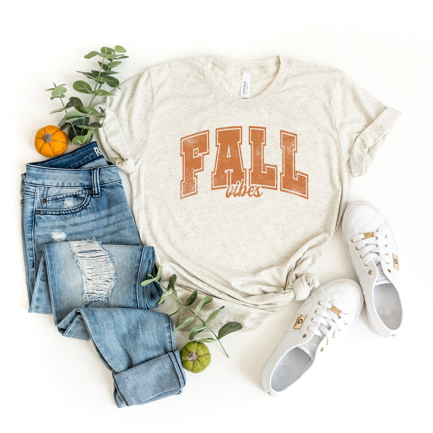 Fall Vibes Varsity | Short Sleeve Crew Neck