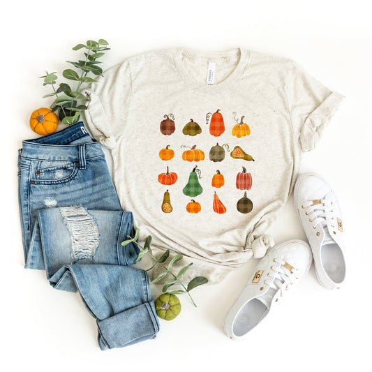Plaid Pumpkins Chart | Short Sleeve Graphic Tee