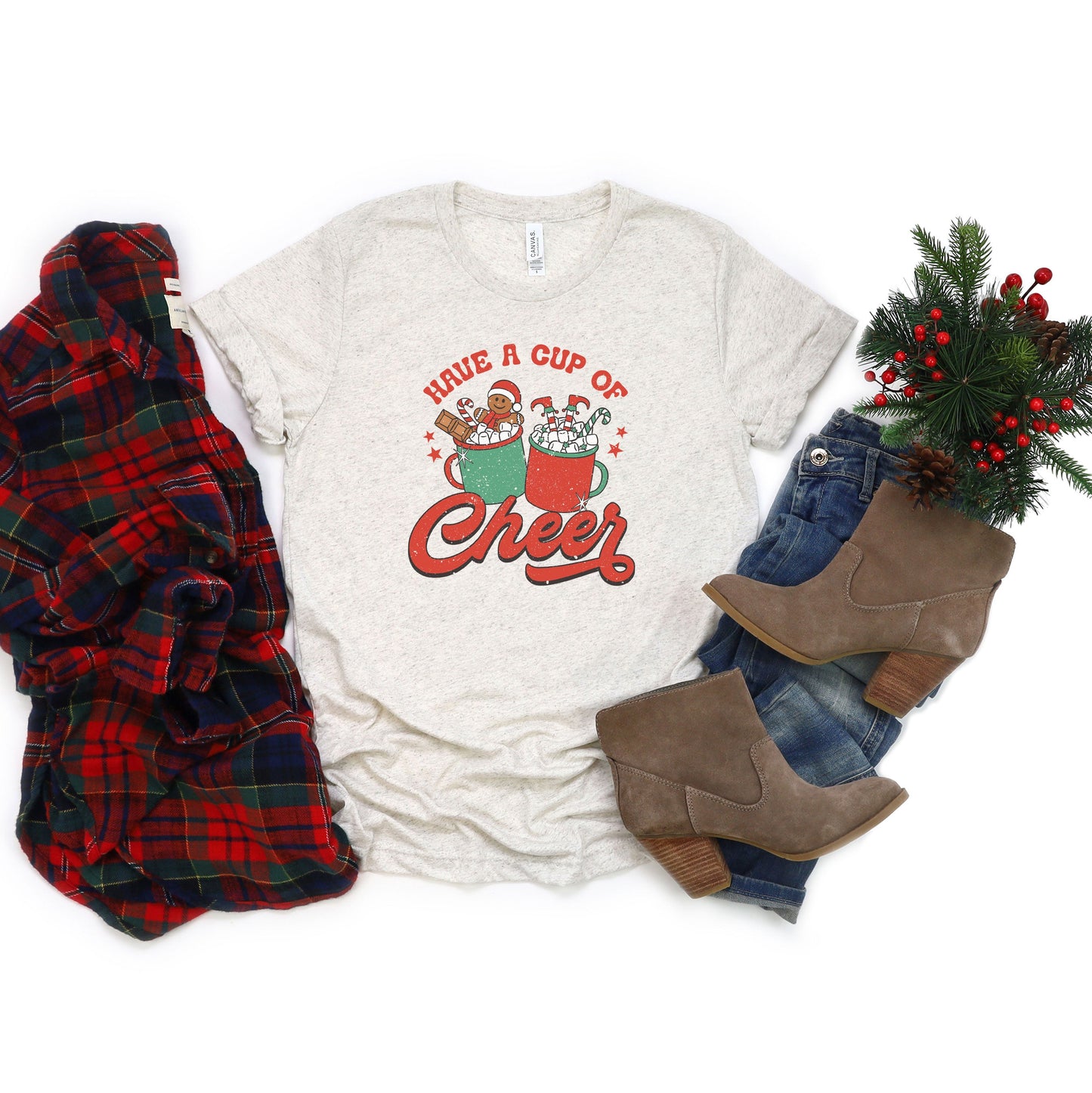 Retro Cup of Cheer | Short Sleeve Crew Neck