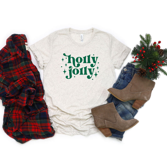 Whimsical Holly Jolly | Short Sleeve Graphic Tee
