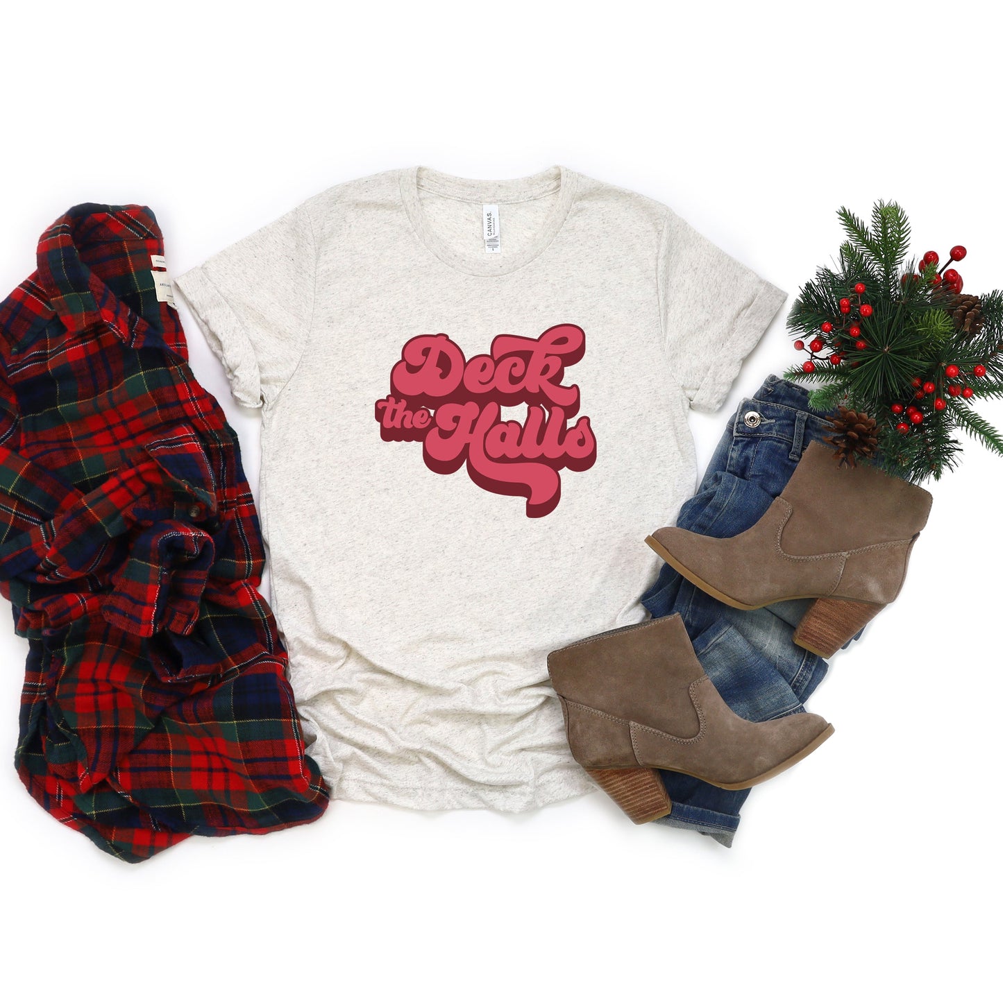 Retro Deck The Halls | Short Sleeve Graphic Tee