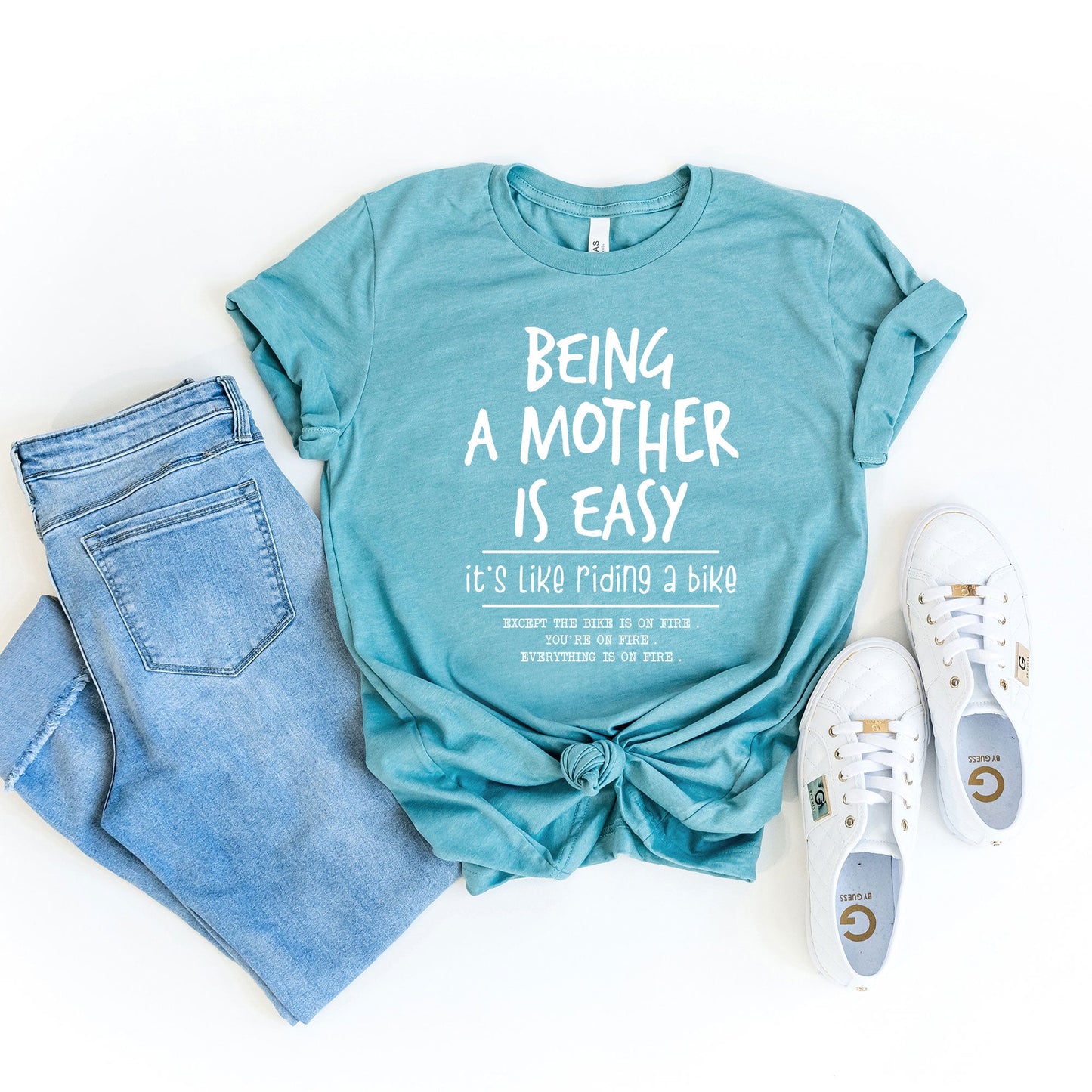 Being A Mother Is Easy | Short Sleeve Crew Neck