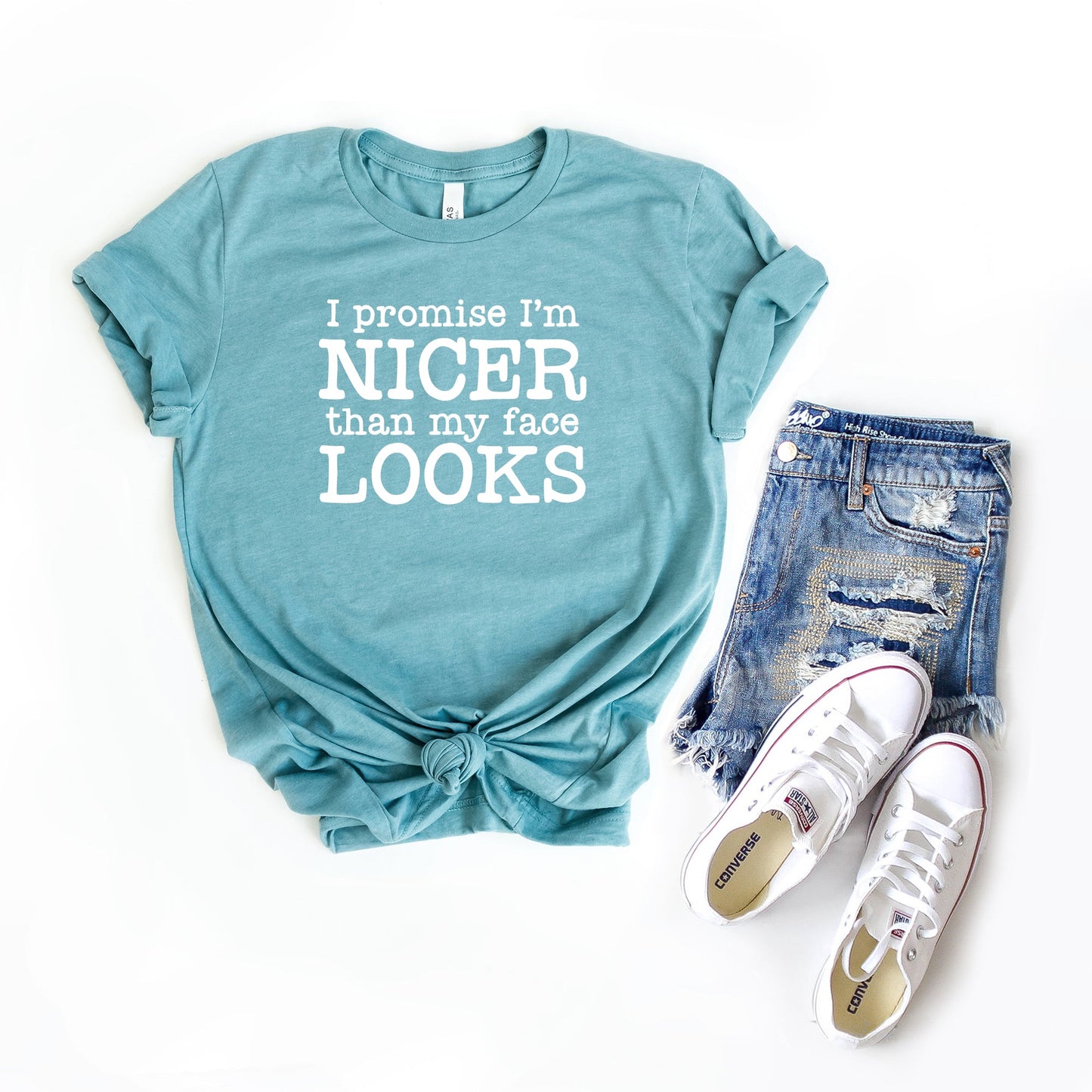 I'm Nicer Than My Face Looks | Short Sleeve Graphic Tee