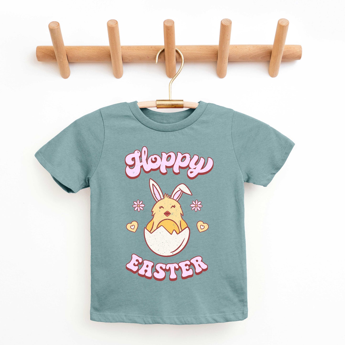 Hoppy Easter Chick Colorful | Youth Short Sleeve Crew Neck