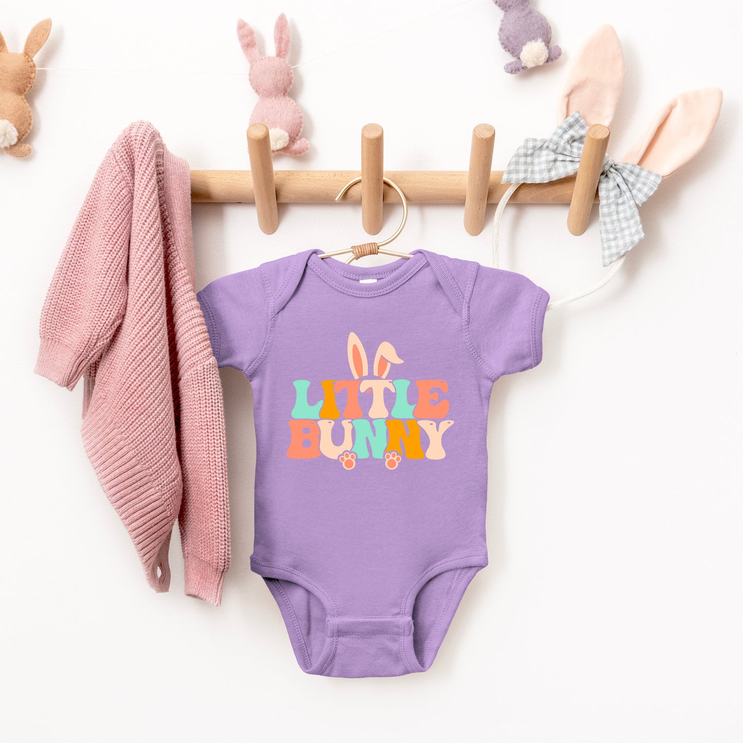 Little Bunny Ears | Baby Graphic Short Sleeve Bodysuit