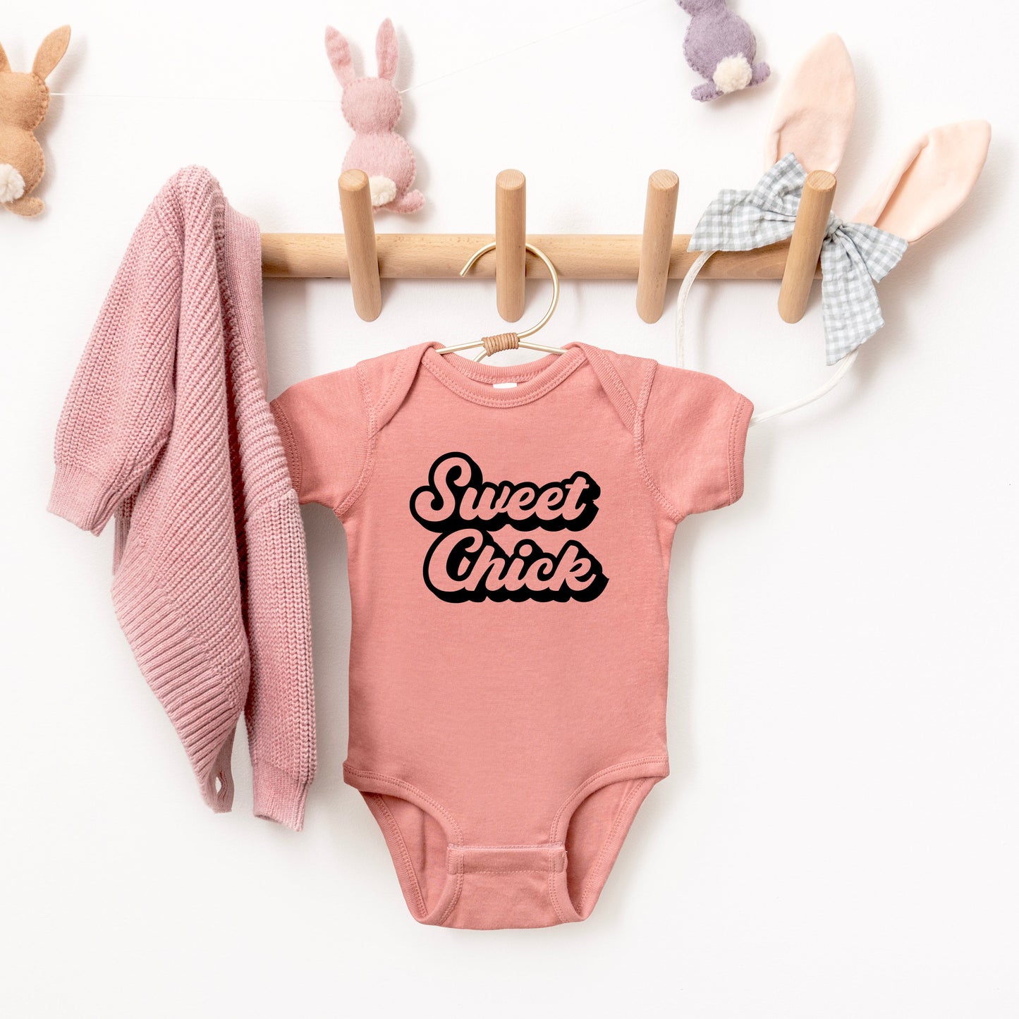 Sweet Chick | Baby Graphic Short Sleeve Bodysuit