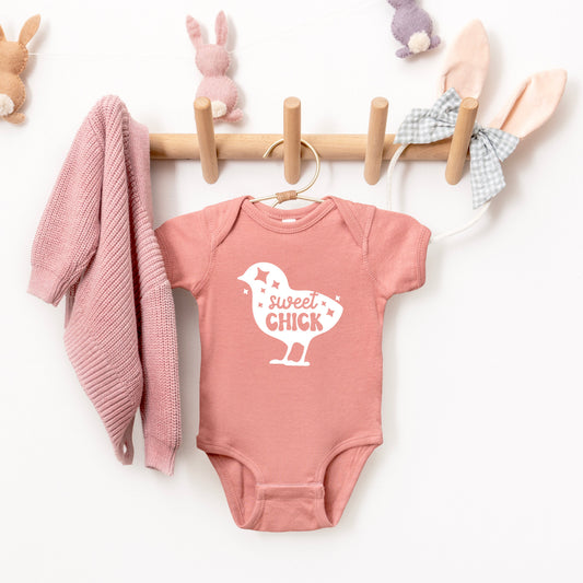Sweet Chick Chick | Baby Graphic Short Sleeve Bodysuit