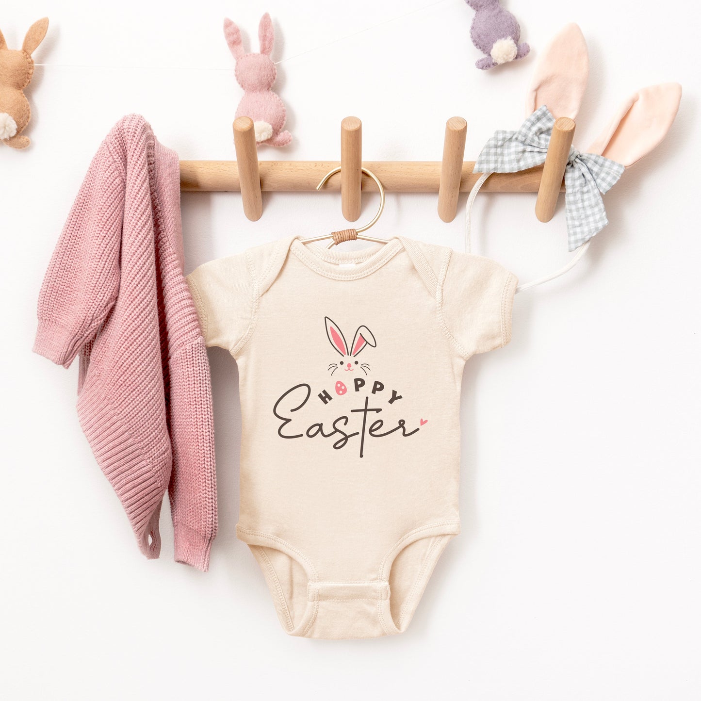 Hoppy Easter Bunny Egg | Baby Graphic Short Sleeve Bodysuit