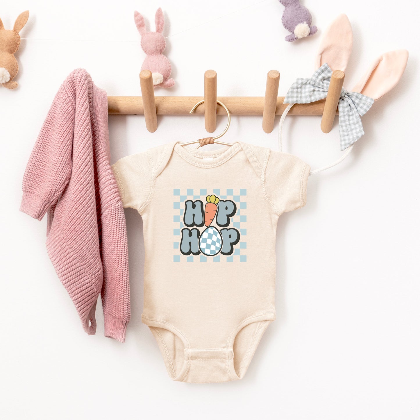 Hip Hop Carrot | Baby Graphic Short Sleeve Bodysuit