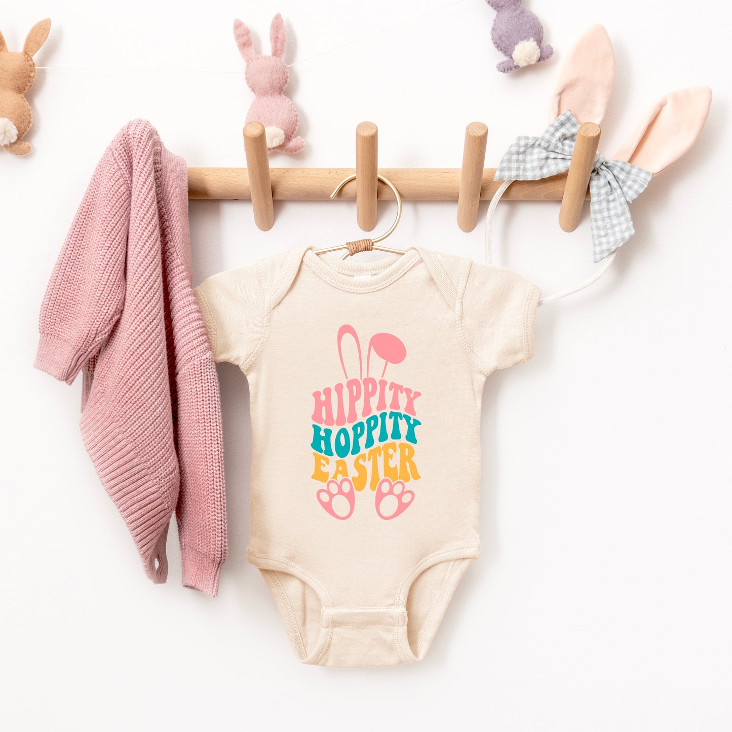 Hippity Hoppity Easter | Baby Graphic Short Sleeve Bodysuit