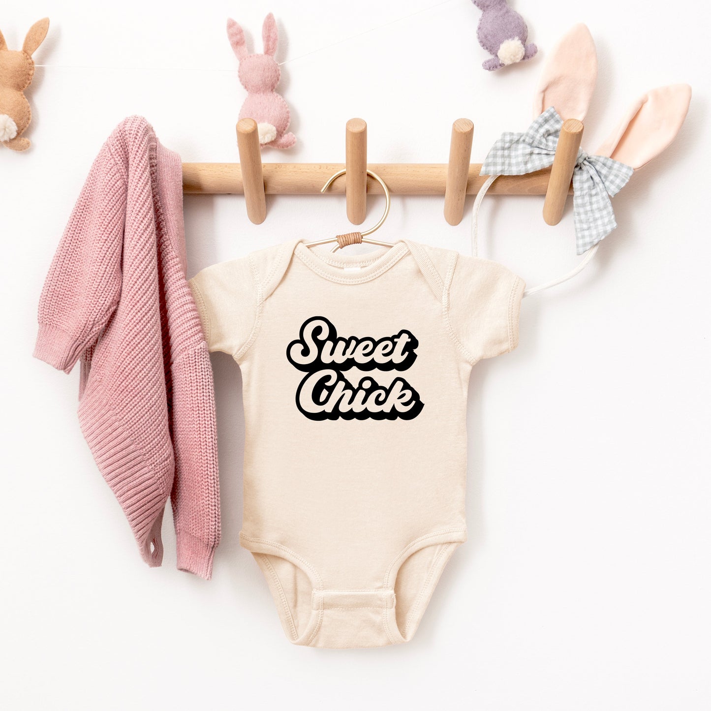Sweet Chick | Baby Graphic Short Sleeve Bodysuit