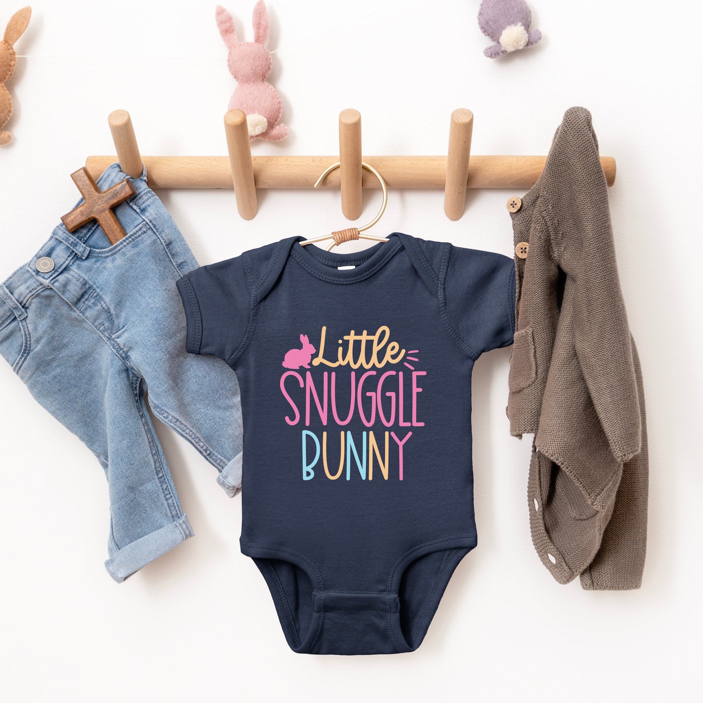 Little Snuggle Bunny | Baby Graphic Short Sleeve Bodysuit