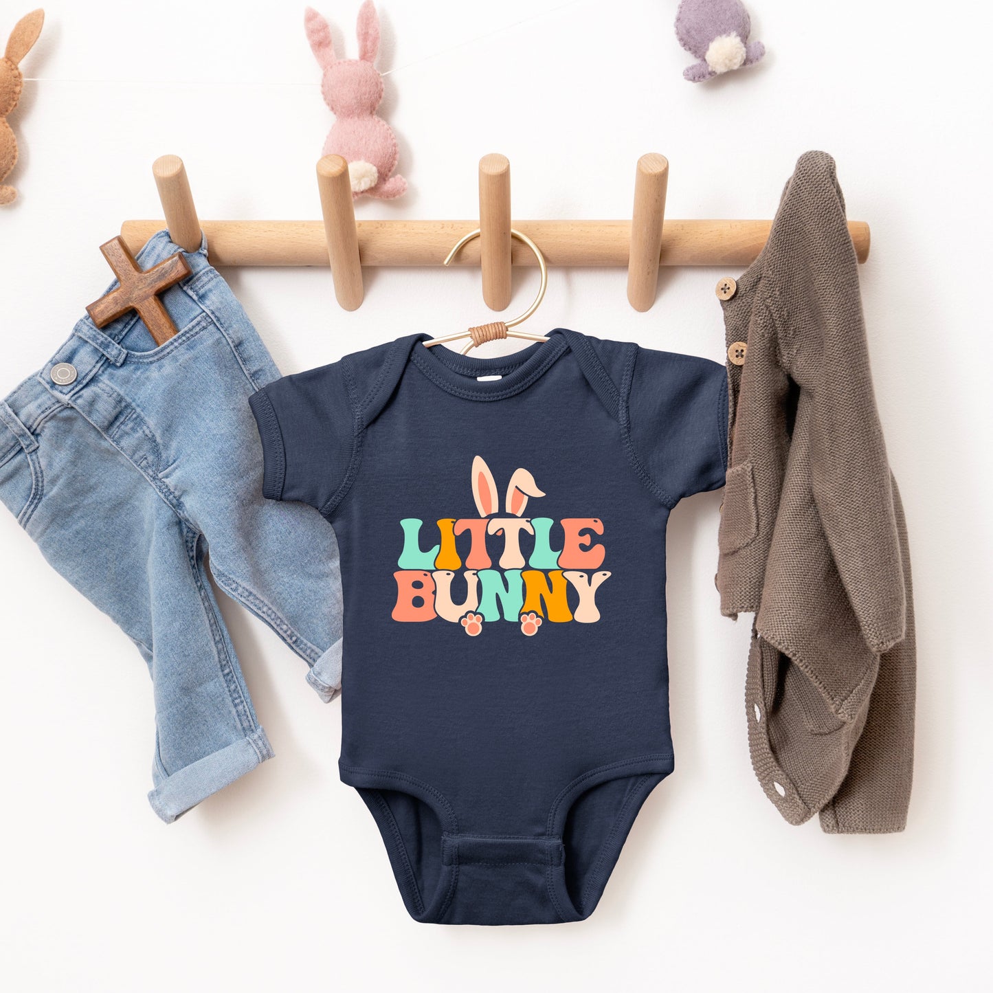Little Bunny Ears | Baby Graphic Short Sleeve Bodysuit