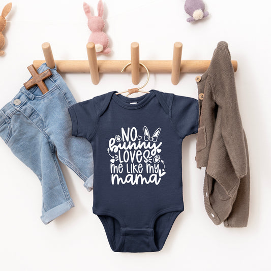 No Bunny Loves Me Like Mama | Baby Graphic Short Sleeve Bodysuit