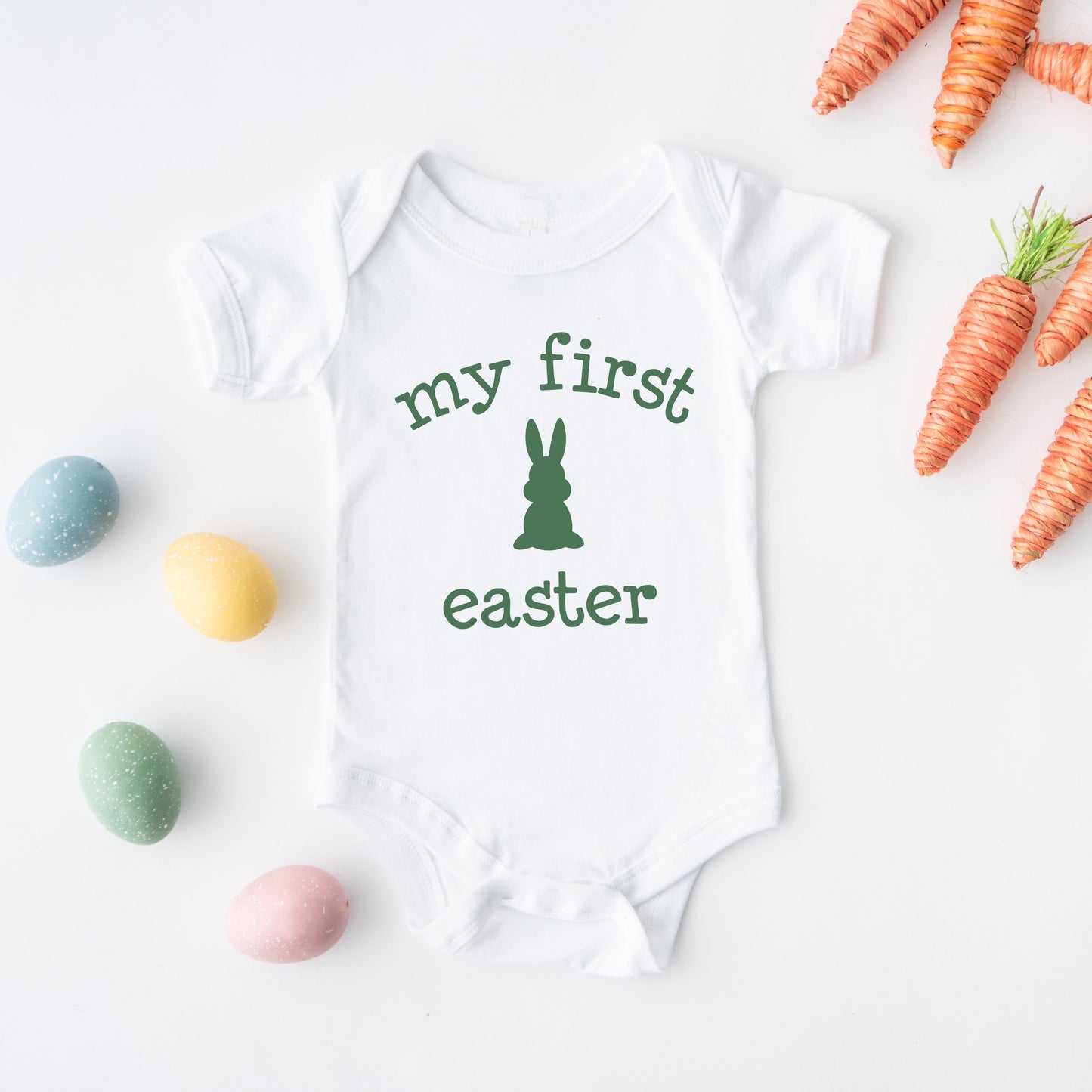 Bunny First Easter | Baby Graphic Short Sleeve Bodysuit