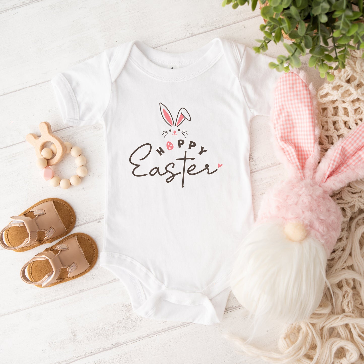 Hoppy Easter Bunny Egg | Baby Graphic Short Sleeve Bodysuit
