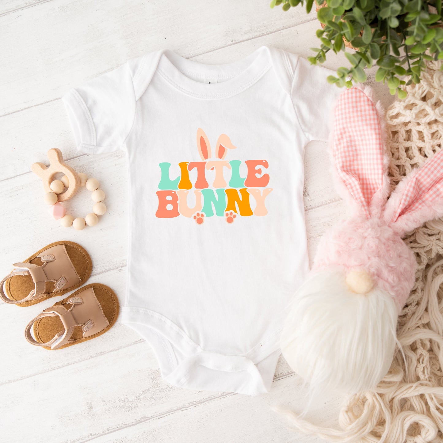 Little Bunny Ears | Baby Graphic Short Sleeve Bodysuit