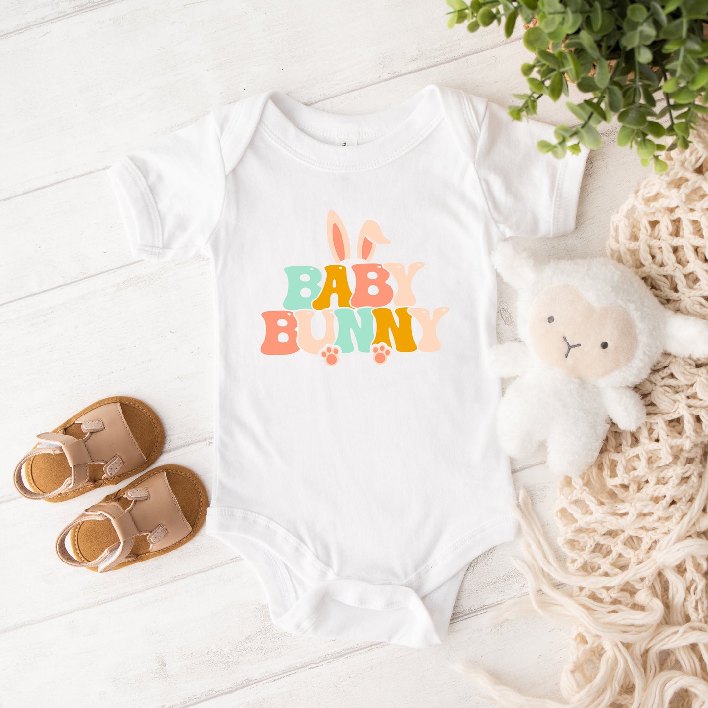 Baby Bunny Ears | Baby Graphic Short Sleeve Bodysuit