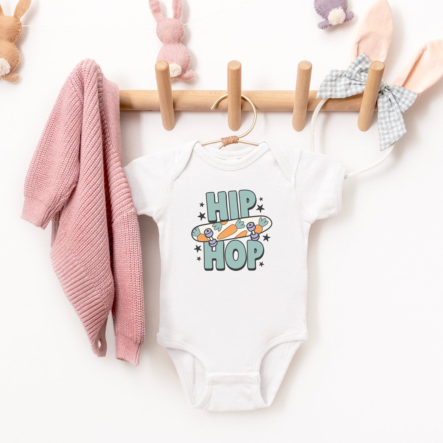 Hip Hop Skateboard | Baby Graphic Short Sleeve Bodysuit