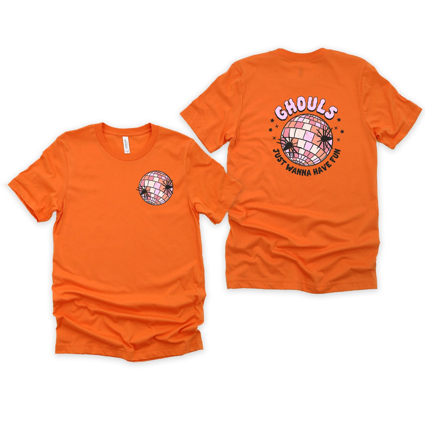 Ghouls Disco Ball | Front & Back Short Sleeve Graphic Tee