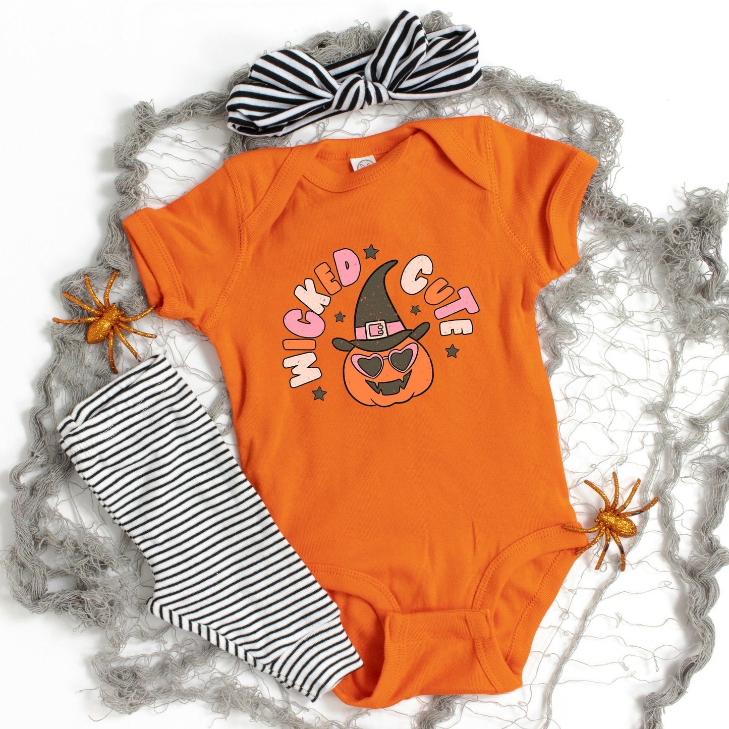 Wicked Cute Pumpkin | Baby Graphic Short Sleeve Bodysuit