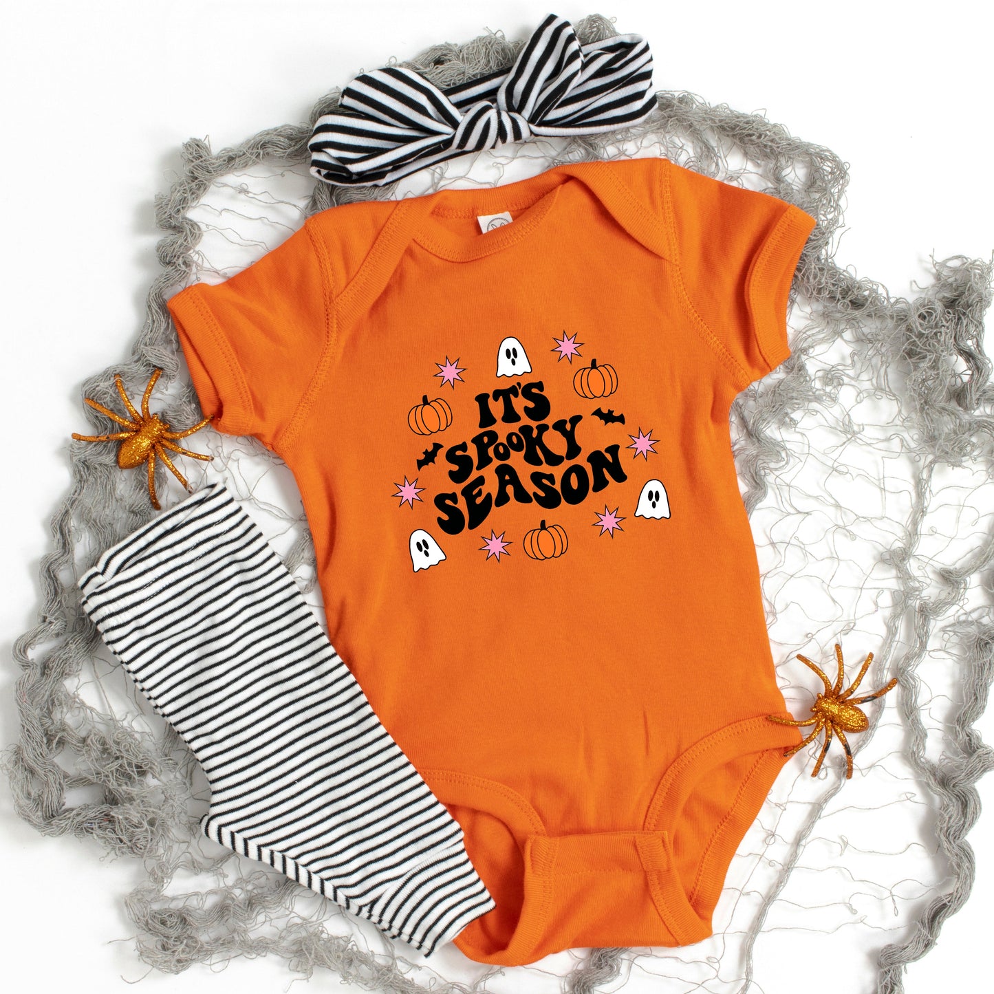 It's Spooky Season Ghost | Baby Graphic Short Sleeve Bodysuit