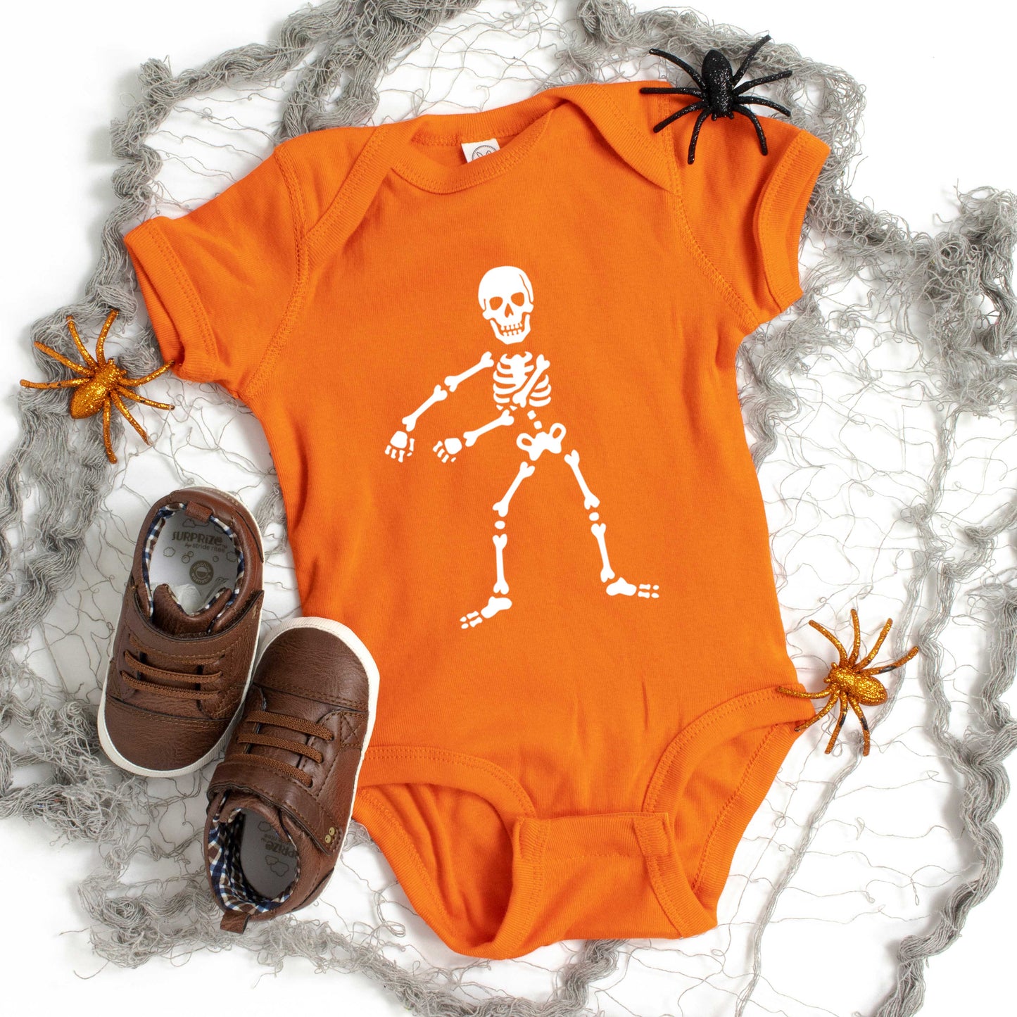 Flossing Skeleton | Baby Graphic Short Sleeve Bodysuit
