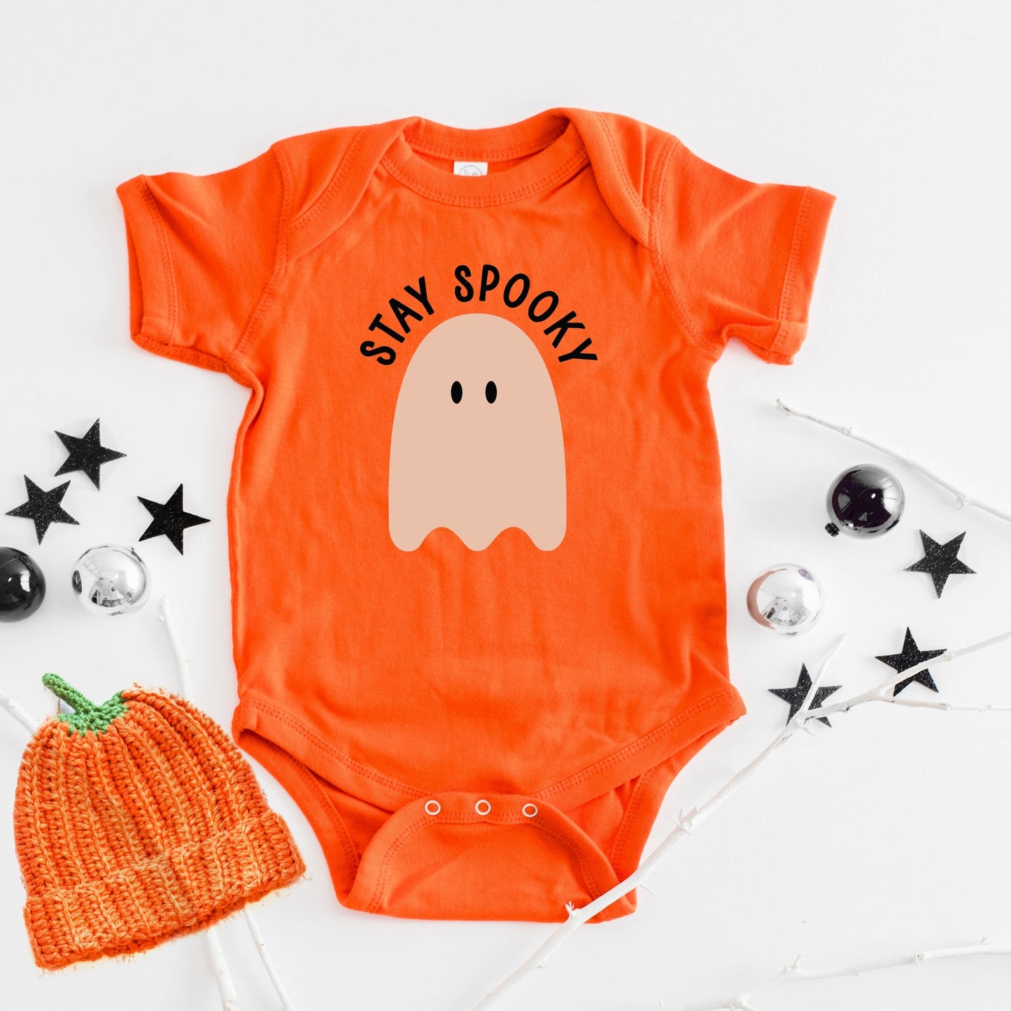 Stay Spooky Ghost | Baby Graphic Short Sleeve Bodysuit