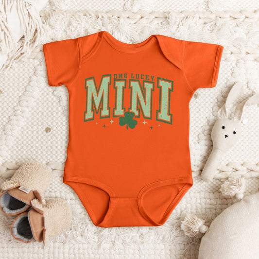 One Lucky Mini Clover | Baby Graphic Short Sleeve Bodysuit