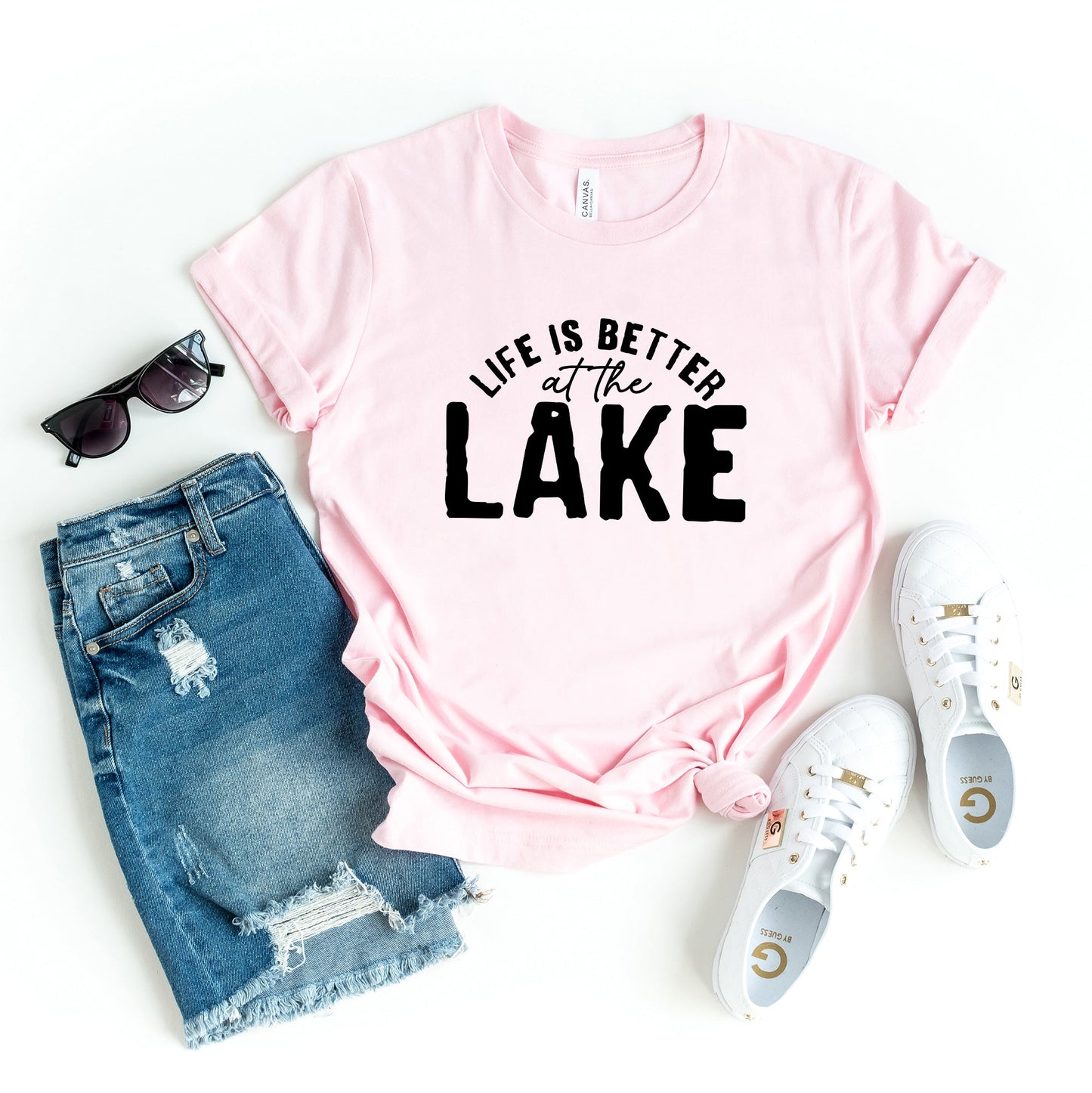 Life Is Better At The Lake Curved | Short Sleeve Graphic Tee