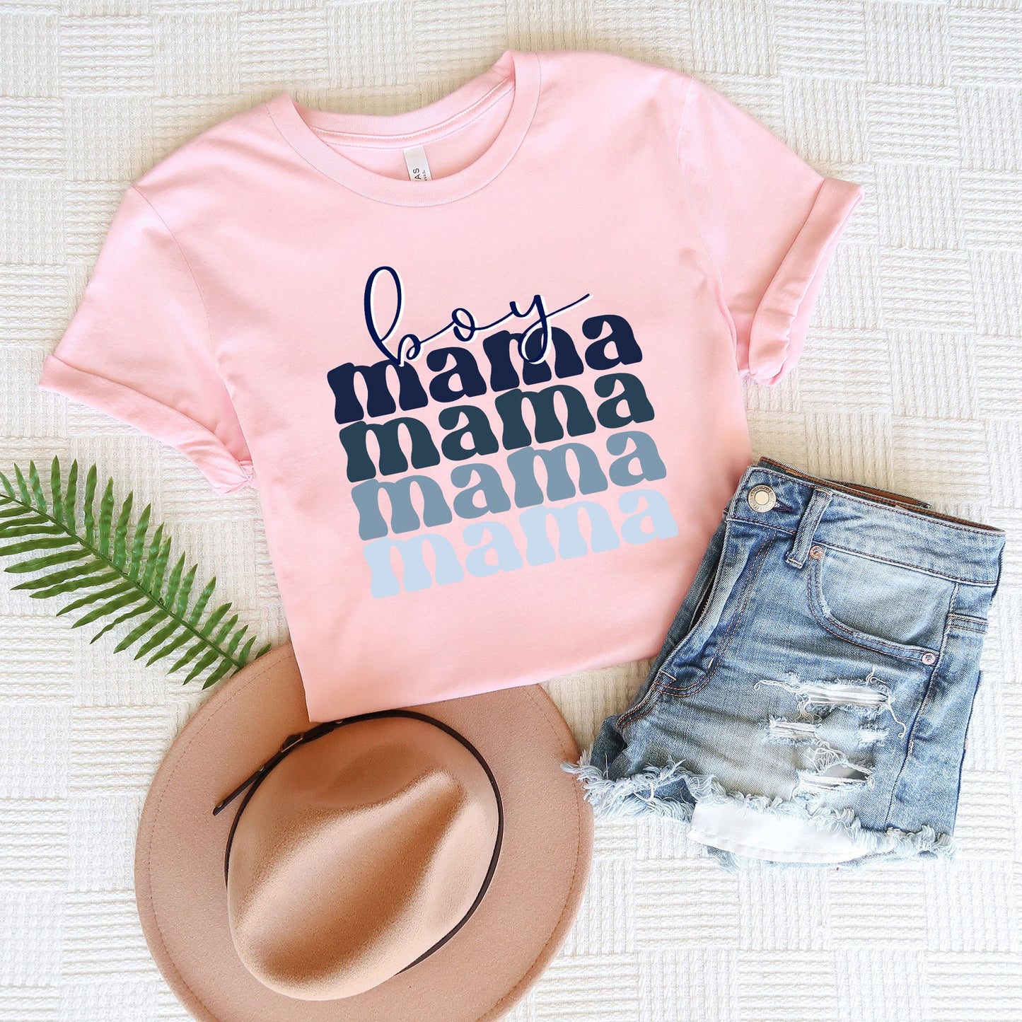 Boy Mama Stacked Colorful | Short Sleeve Graphic Tee